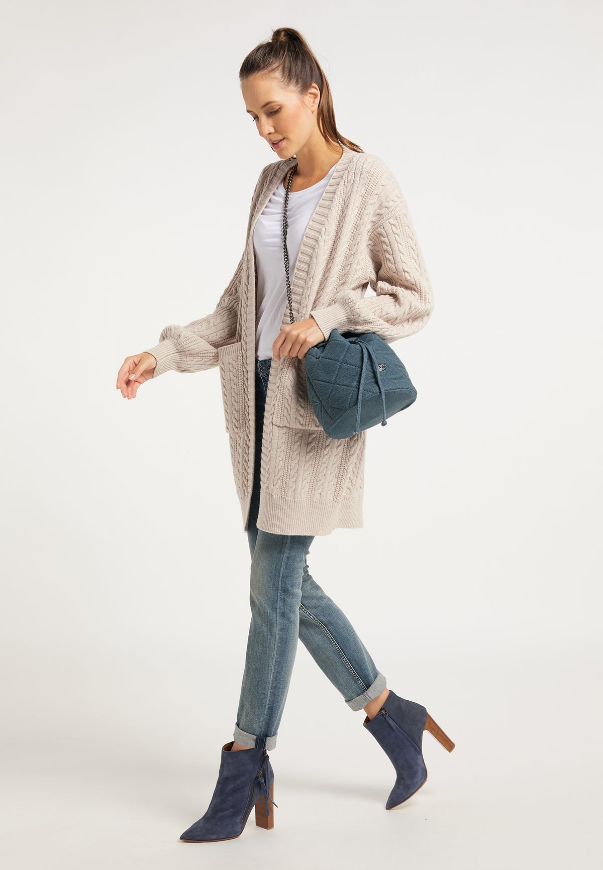 DreiMaster Vintage Damen Denim-Beuteltasche
