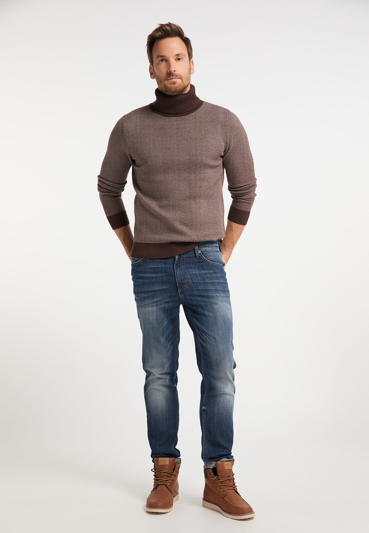 DreiMaster Vintage Herren-Rollkragenpullover