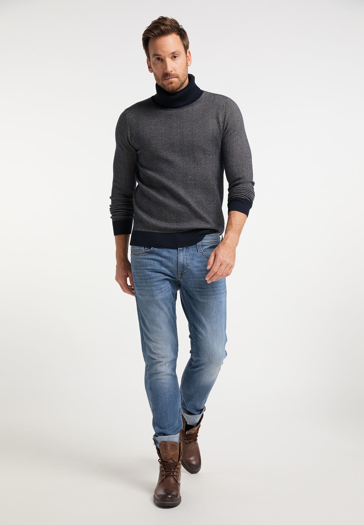 DreiMaster Vintage Herren-Rollkragenpullover