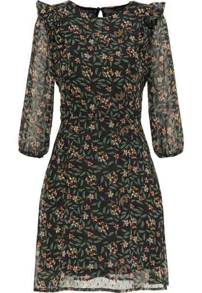 DreiMaster Vintage Women's Rüschenkleid