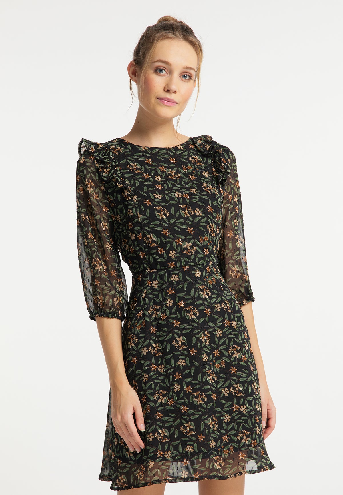 DreiMaster Vintage Women's Rüschenkleid