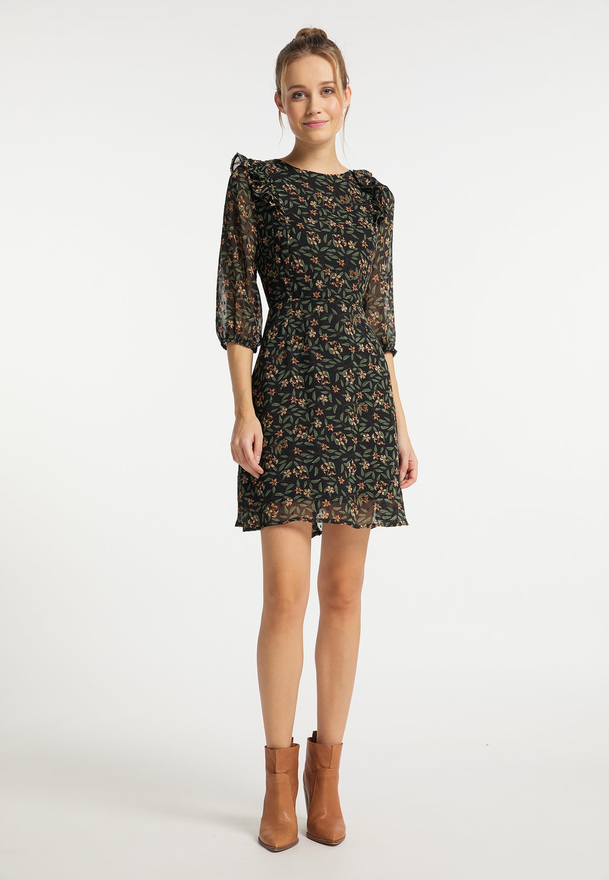 DreiMaster Vintage Women's Rüschenkleid
