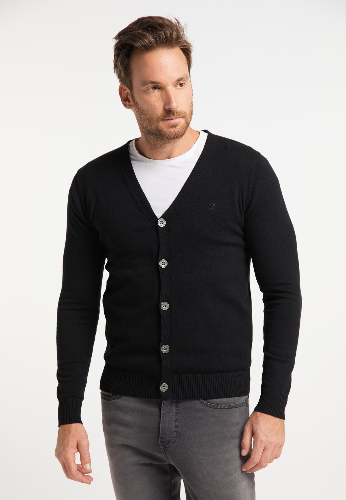 DreiMaster Klassik Herren-Strickjacke