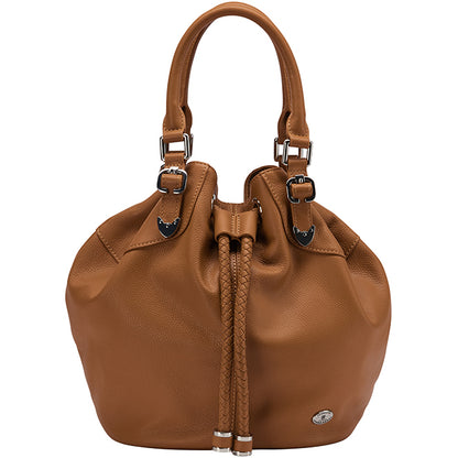 DreiMaster Vintage Damen Leder Henkeltasche