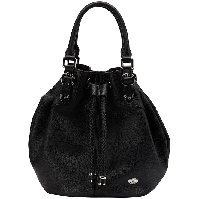 DreiMaster Vintage Damen Leder Henkeltasche