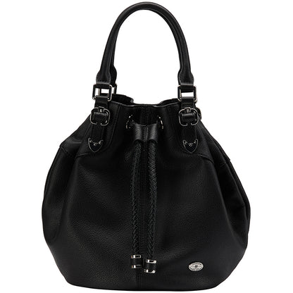 DreiMaster Vintage Damen Leder Henkeltasche