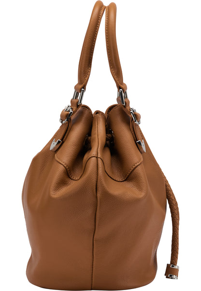 DreiMaster Vintage Damen Leder Henkeltasche