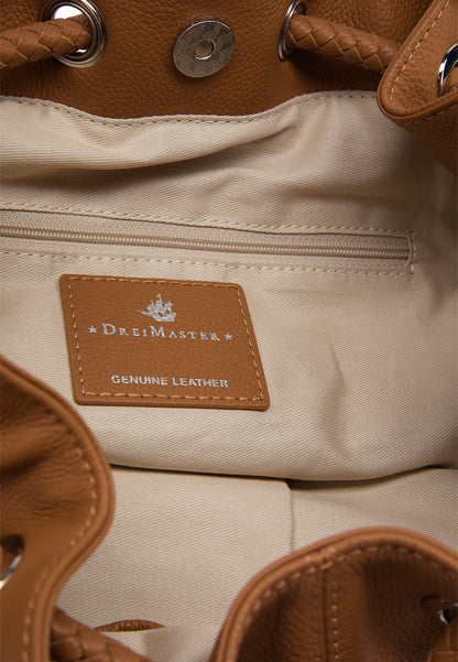 DreiMaster Vintage Damen Leder Henkeltasche