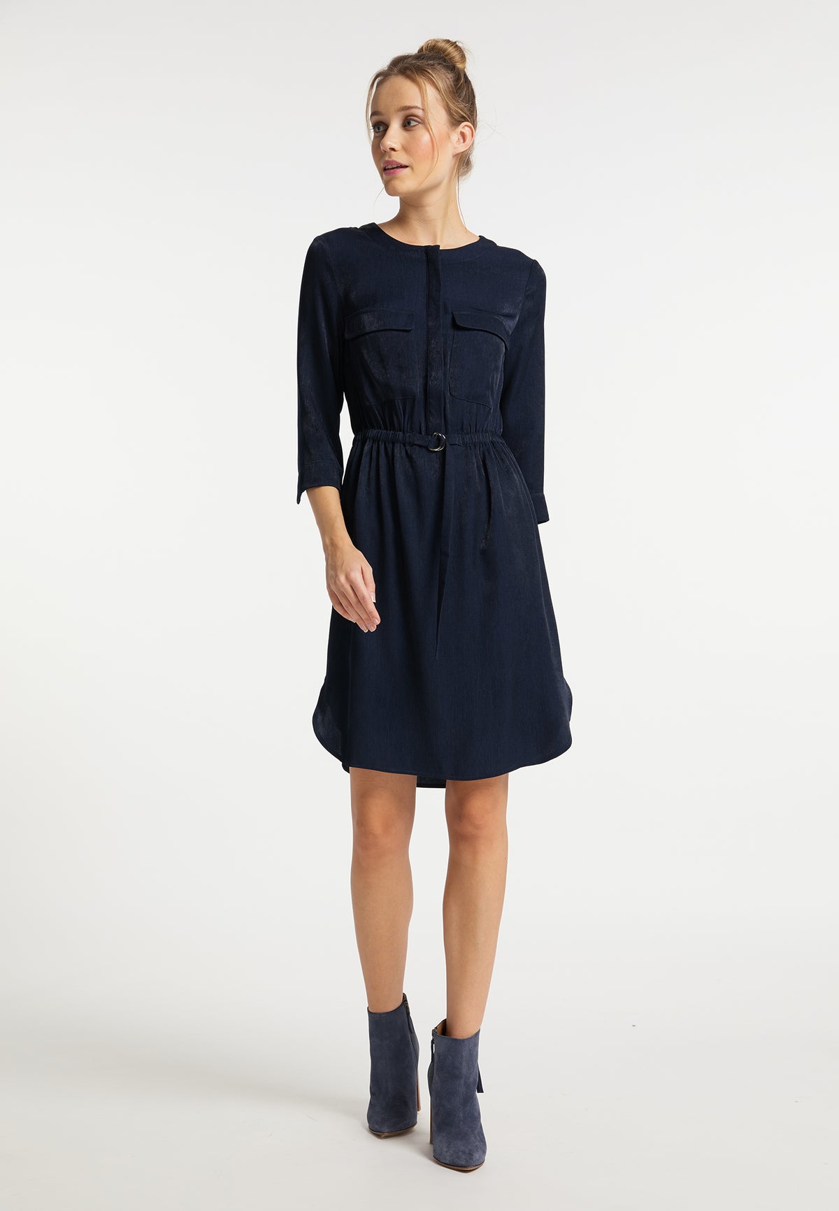 DreiMaster Vintage Damen-Hemdblusenkleid