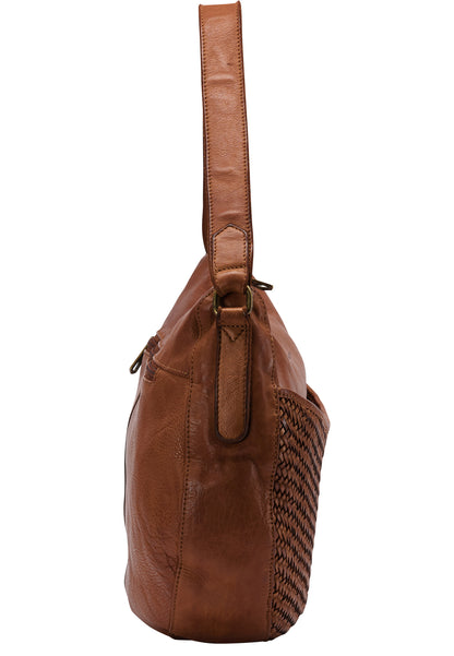 DreiMaster Vintage Damen Lederhandtasche