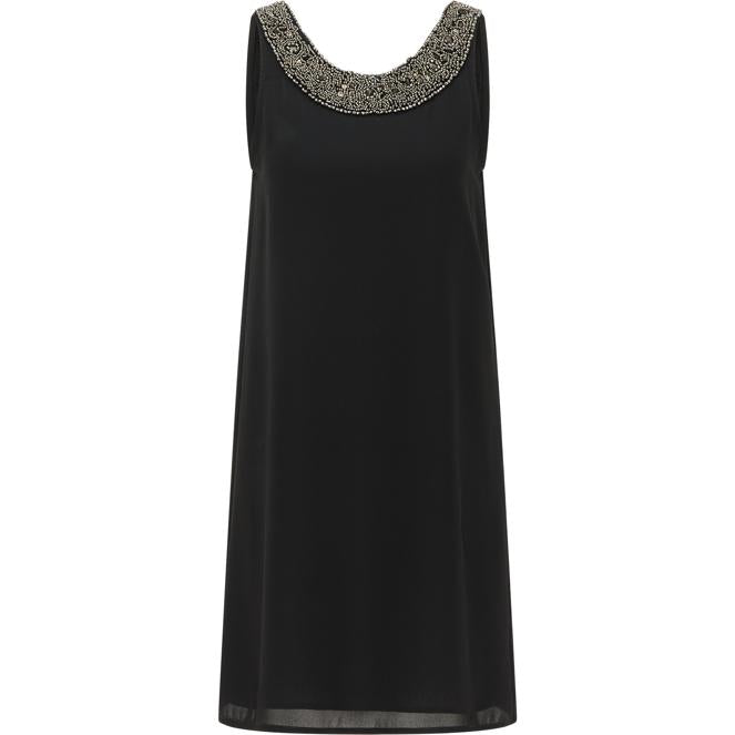 DreiMaster Vintage Women's Kleid mit Perlenstickerei