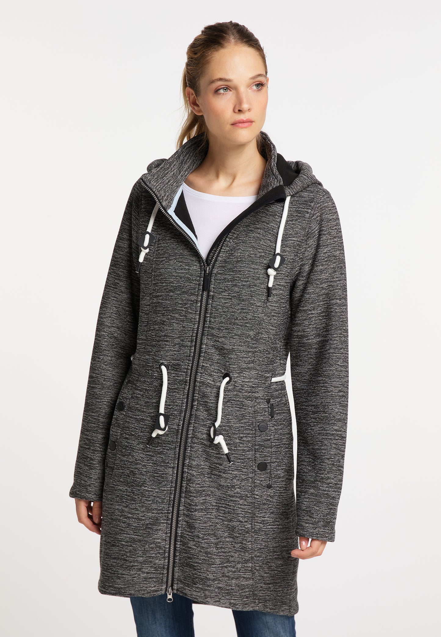 ICEBOUND Damen Strickfleece-Mantel