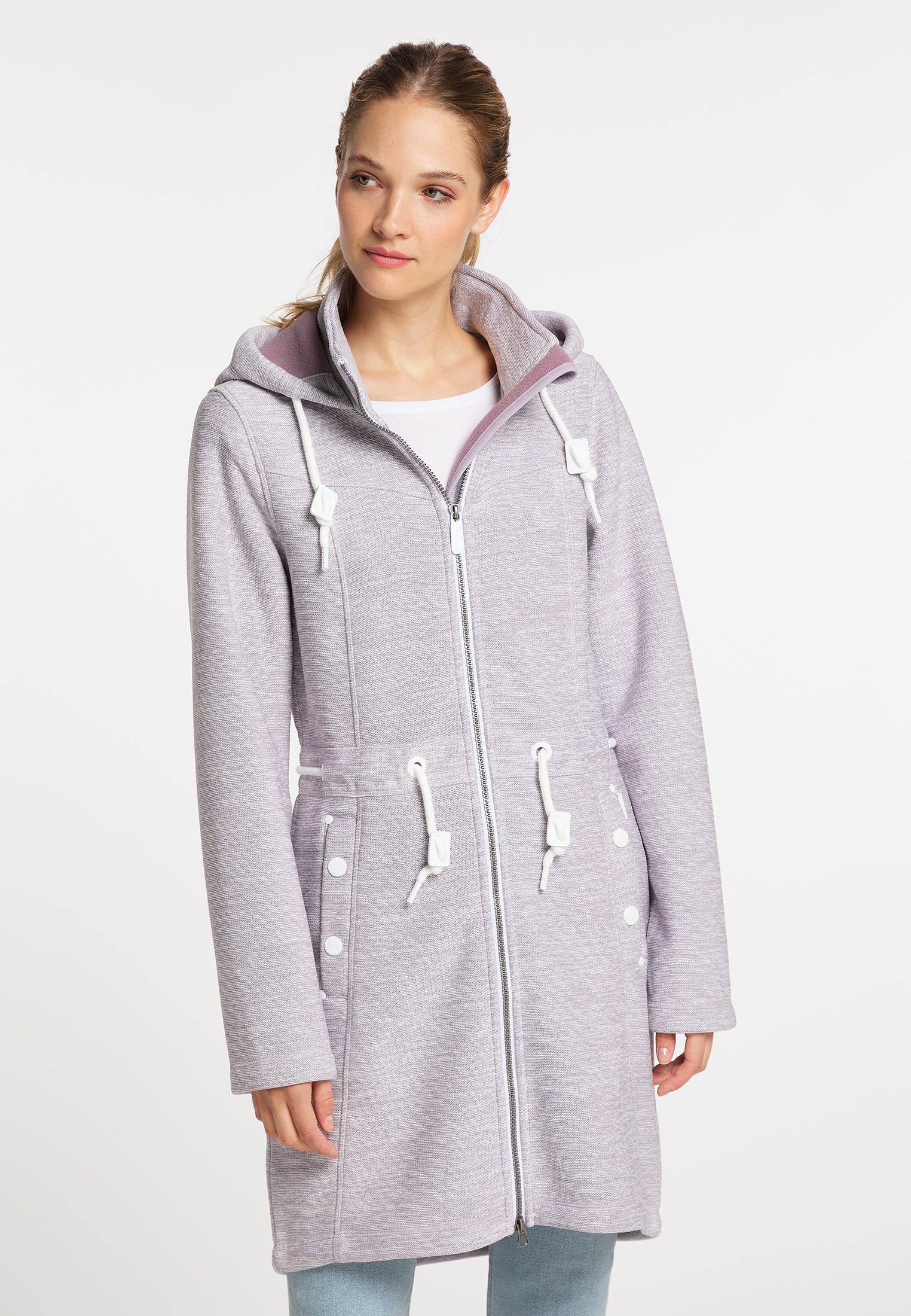 ICEBOUND damski dzianinowy płaszcz polarowy