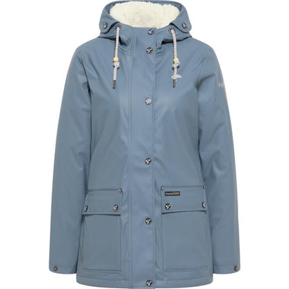 Schmuddelwedda Damen-Regenjacke mit Teddyfutter