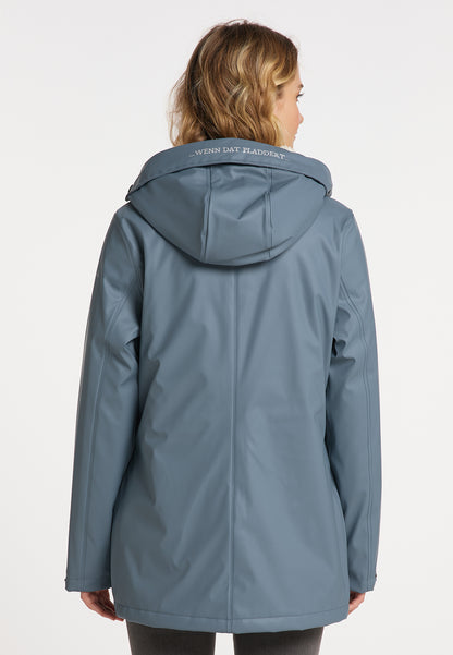 Schmuddelwedda Damen-Regenjacke mit Teddyfutter