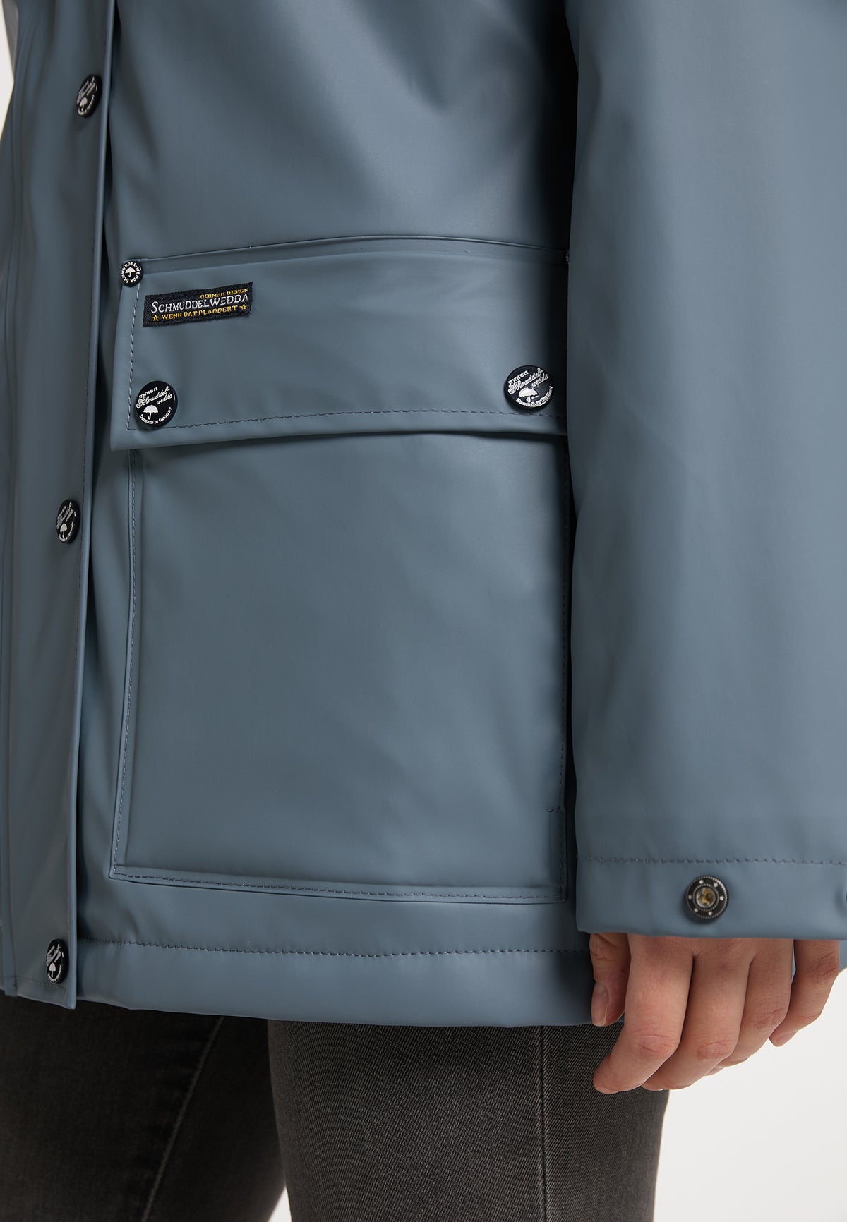 Schmuddelwedda Damen-Regenjacke mit Teddyfutter