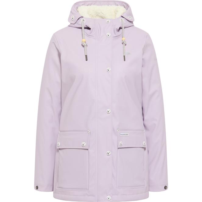 Schmuddelwedda Damen-Regenjacke mit Teddyfutter