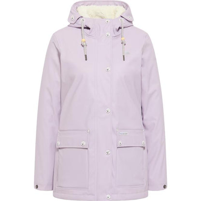 Schmuddelwedda Damen-Regenjacke mit Teddyfutter