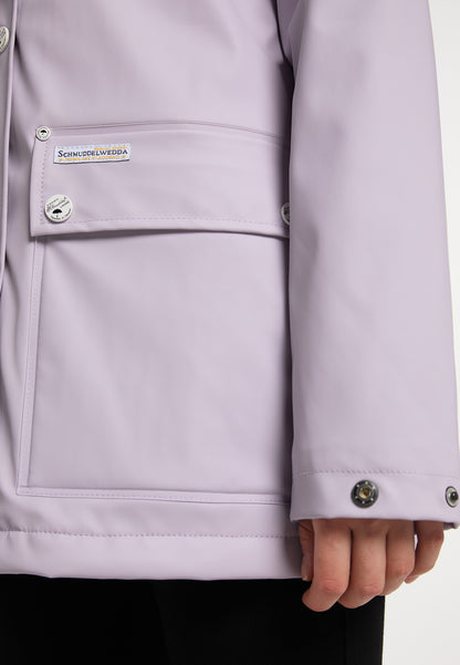 Schmuddelwedda Damen-Regenjacke mit Teddyfutter