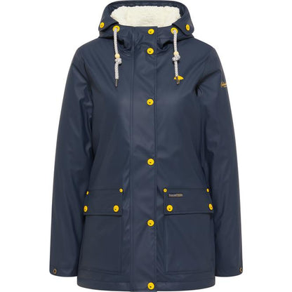 Schmuddelwedda Damen-Regenjacke mit Teddyfutter
