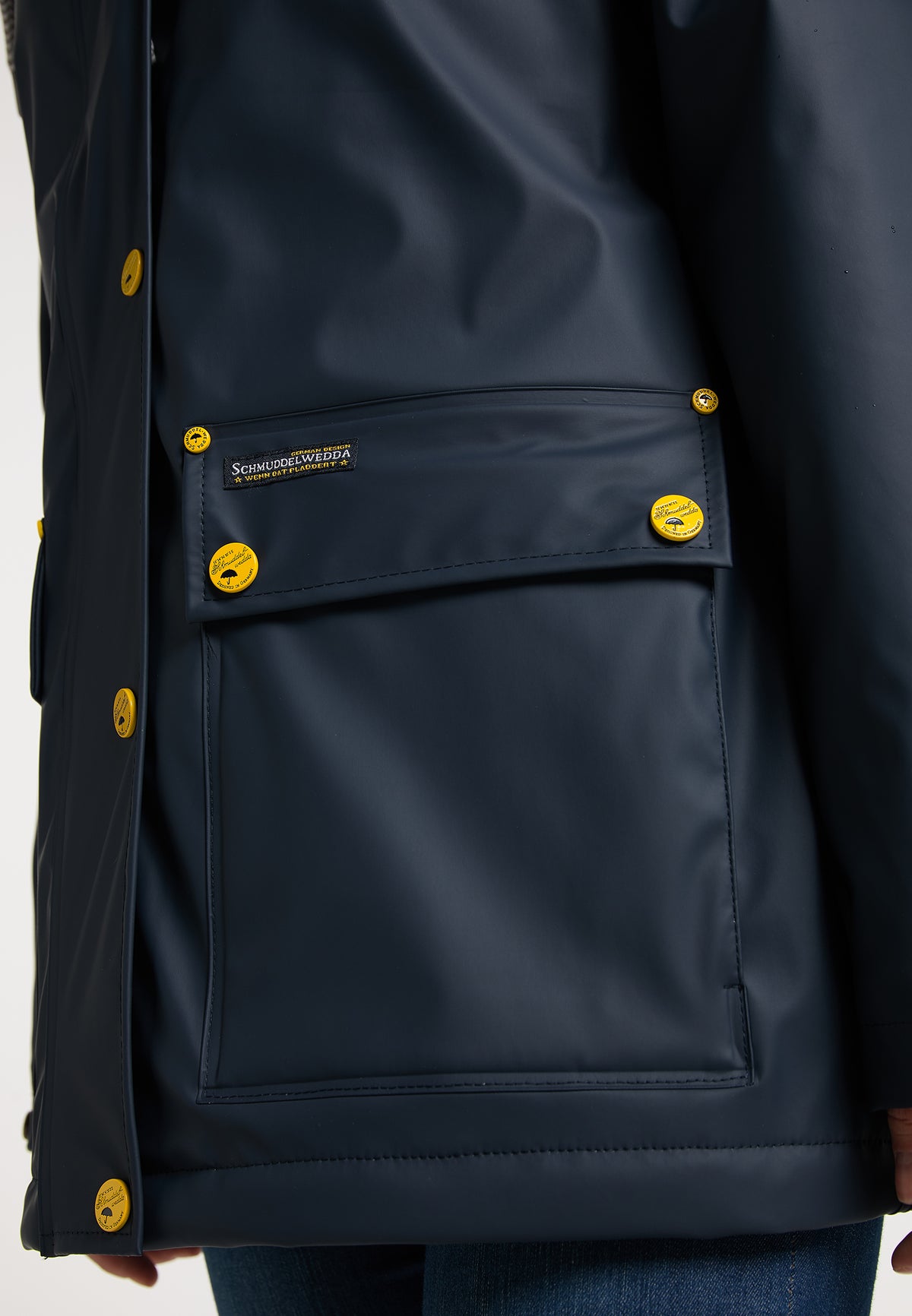 Schmuddelwedda Damen-Regenjacke mit Teddyfutter