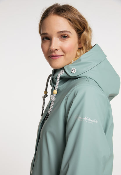 Schmuddelwedda Damen-Regenjacke mit Teddyfutter