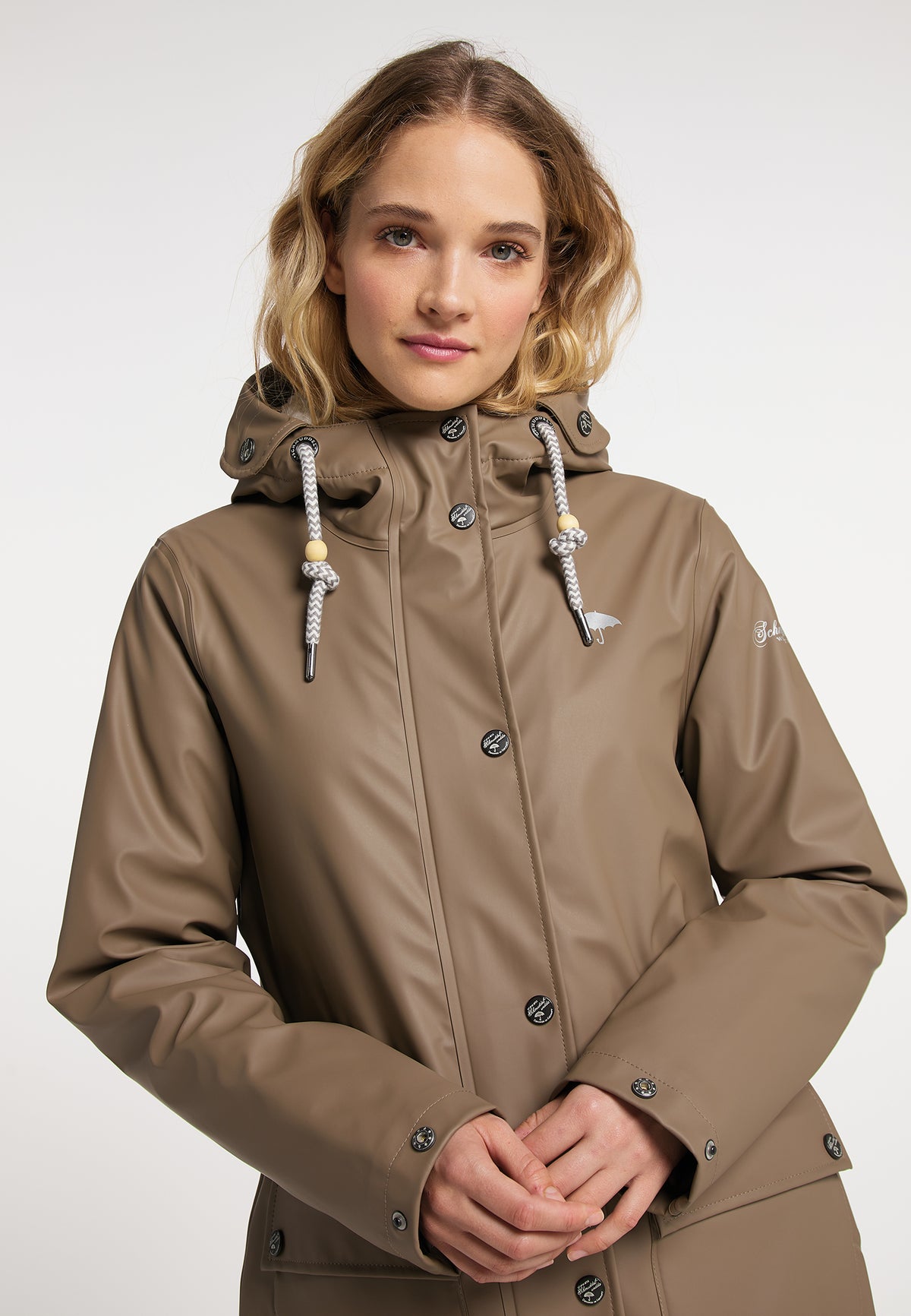 Schmuddelwedda Damen-Regenjacke mit Teddyfutter