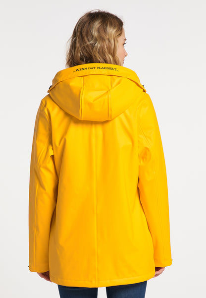 Schmuddelwedda Damen-Regenjacke mit Teddyfutter