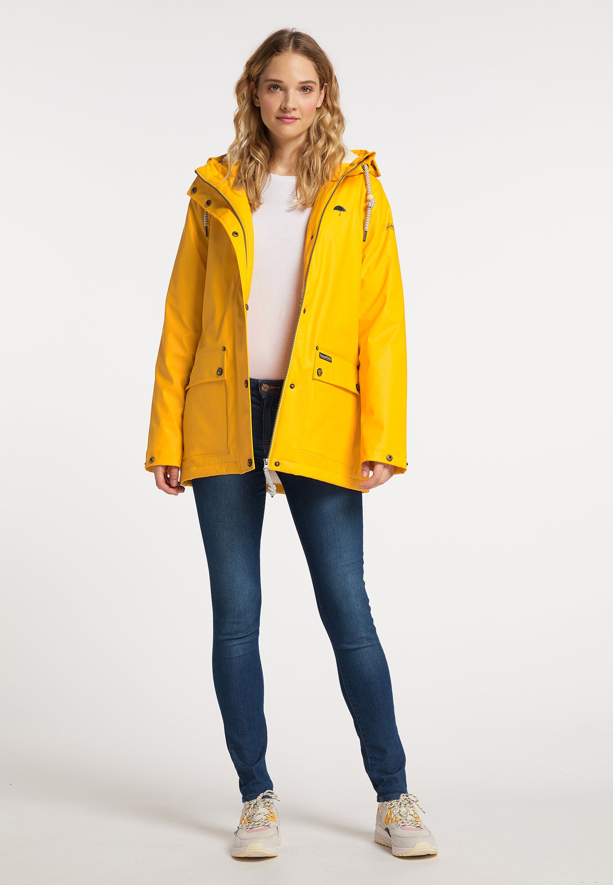 Schmuddelwedda Damen-Regenjacke mit Teddyfutter