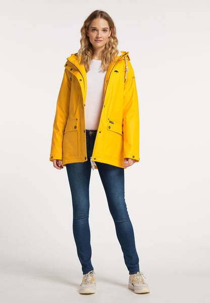 Schmuddelwedda Damen-Regenjacke mit Teddyfutter