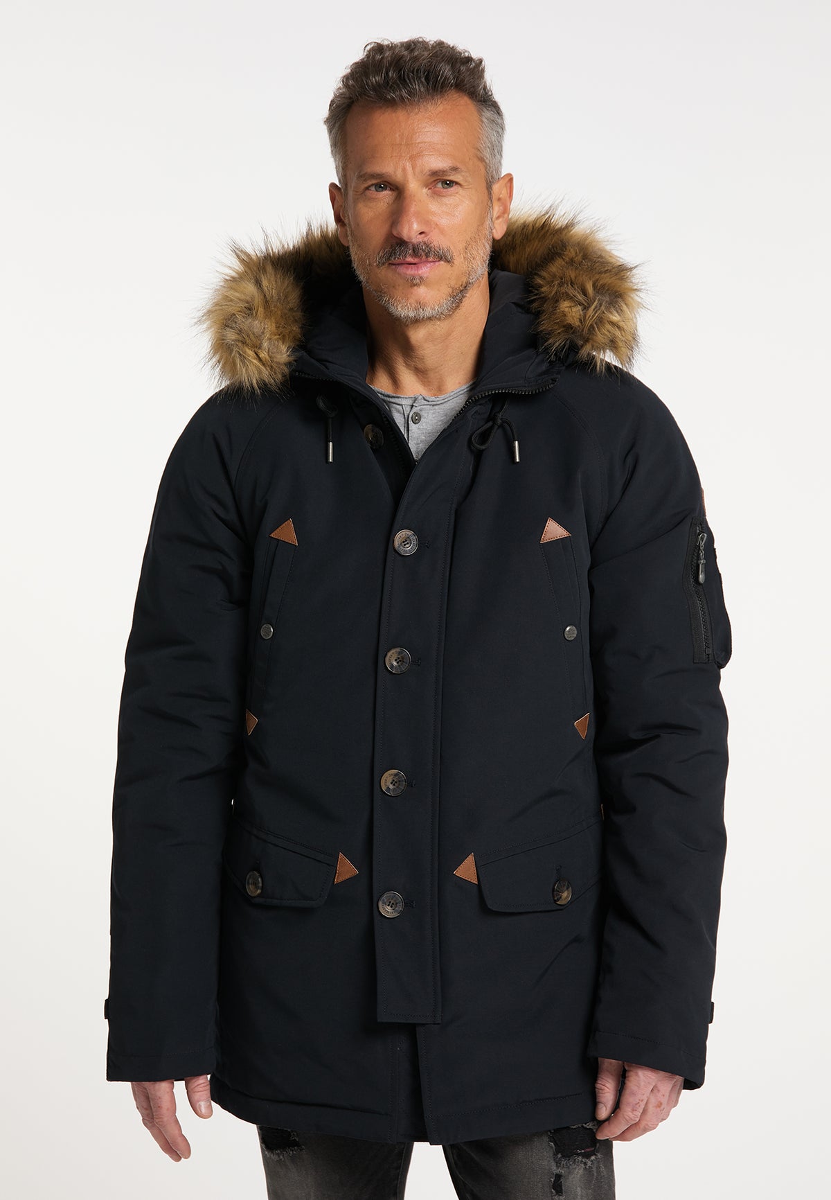 DreiMaster Vintage Men's Wattierte Winterjacke