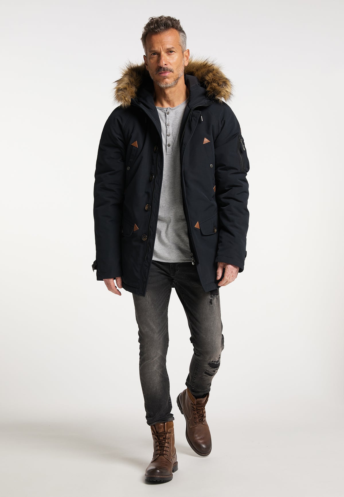 DreiMaster Vintage Men's Wattierte Winterjacke
