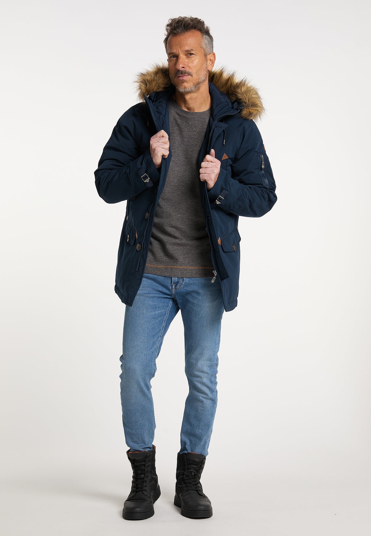 DreiMaster Vintage Men's Wattierte Winterjacke