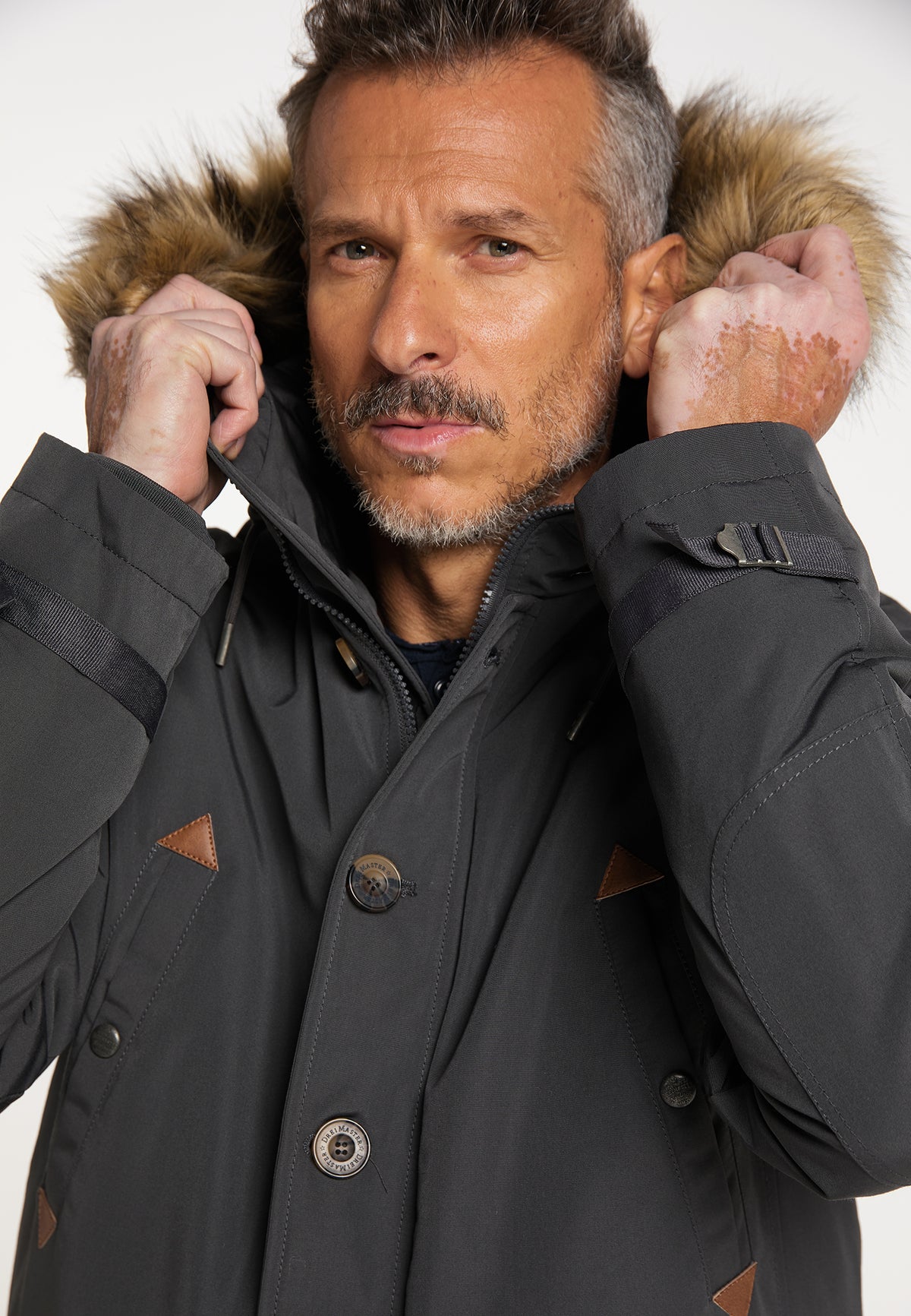 DreiMaster Vintage Men's Wattierte Winterjacke