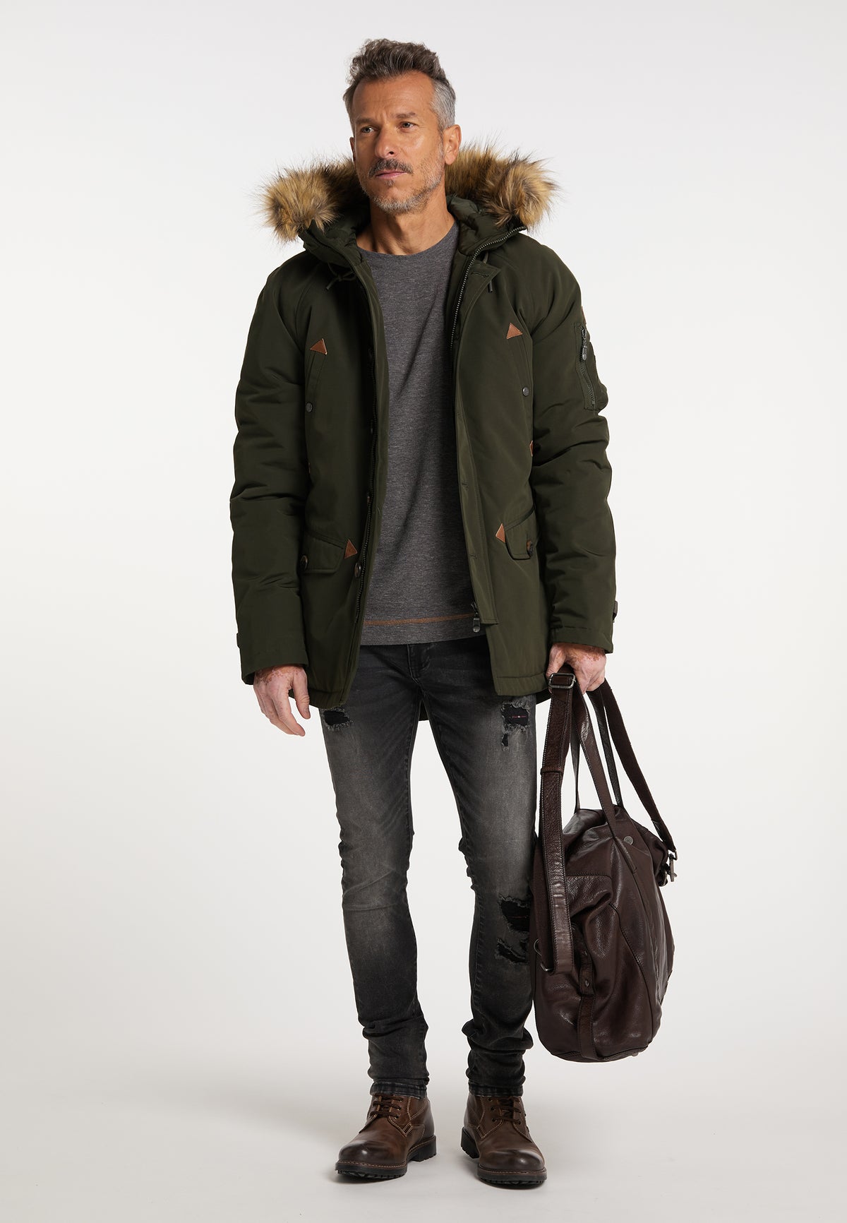 DreiMaster Vintage Men's Wattierte Winterjacke