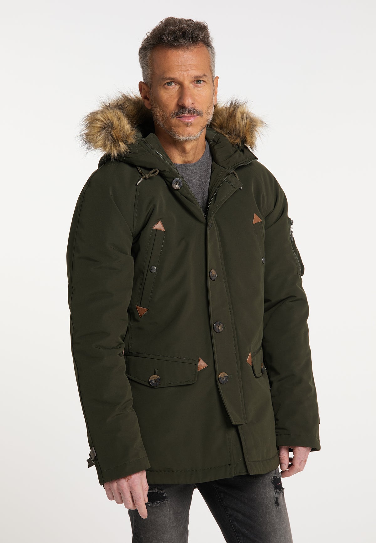 DreiMaster Vintage Men's Wattierte Winterjacke