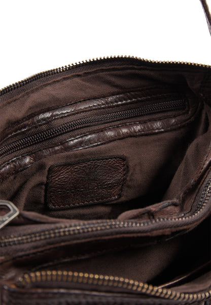 DreiMaster Vintage Damen-Umhängetasche aus Leder