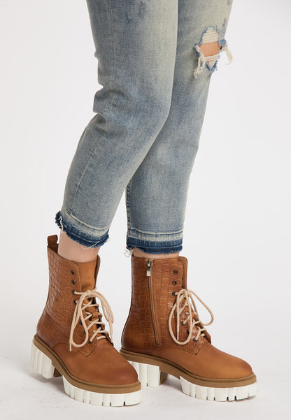 Leder-Stiefeletten