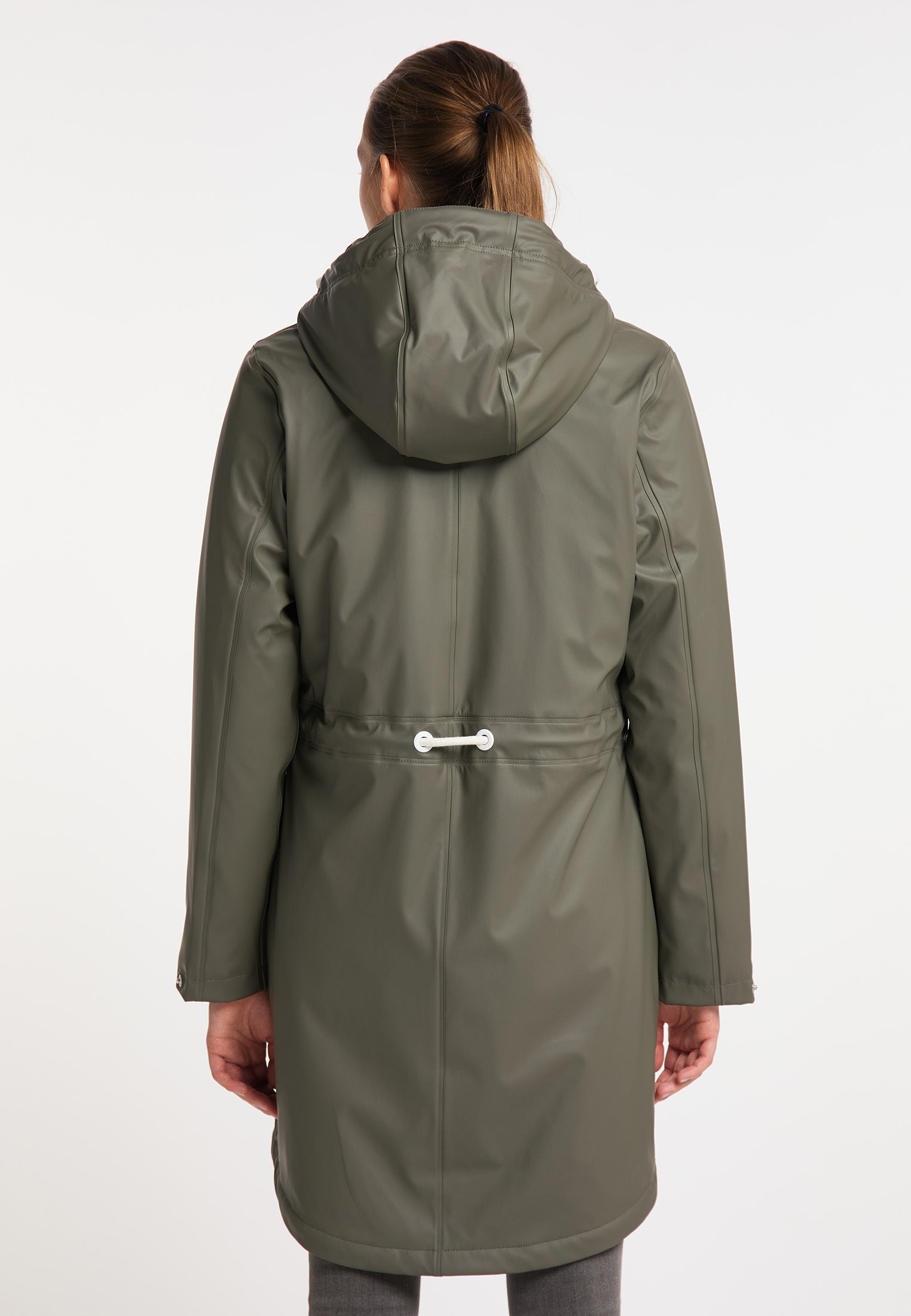 ICEBOUND Damen-Regenmantel mit Kunstfell-Innenfutter