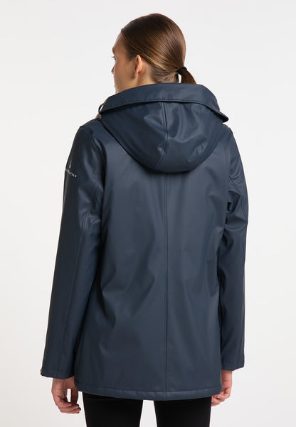 DreiMaster Maritim Damen-Regenjacke mit Kunstfell-Innenfutter