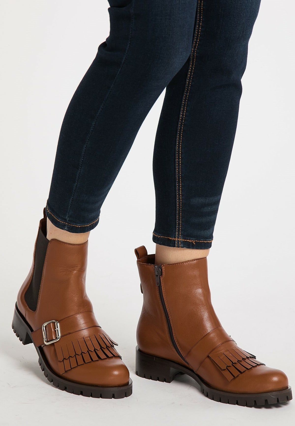 DreiMaster Klassik LI Damen-Leder-Chelsea-Boots