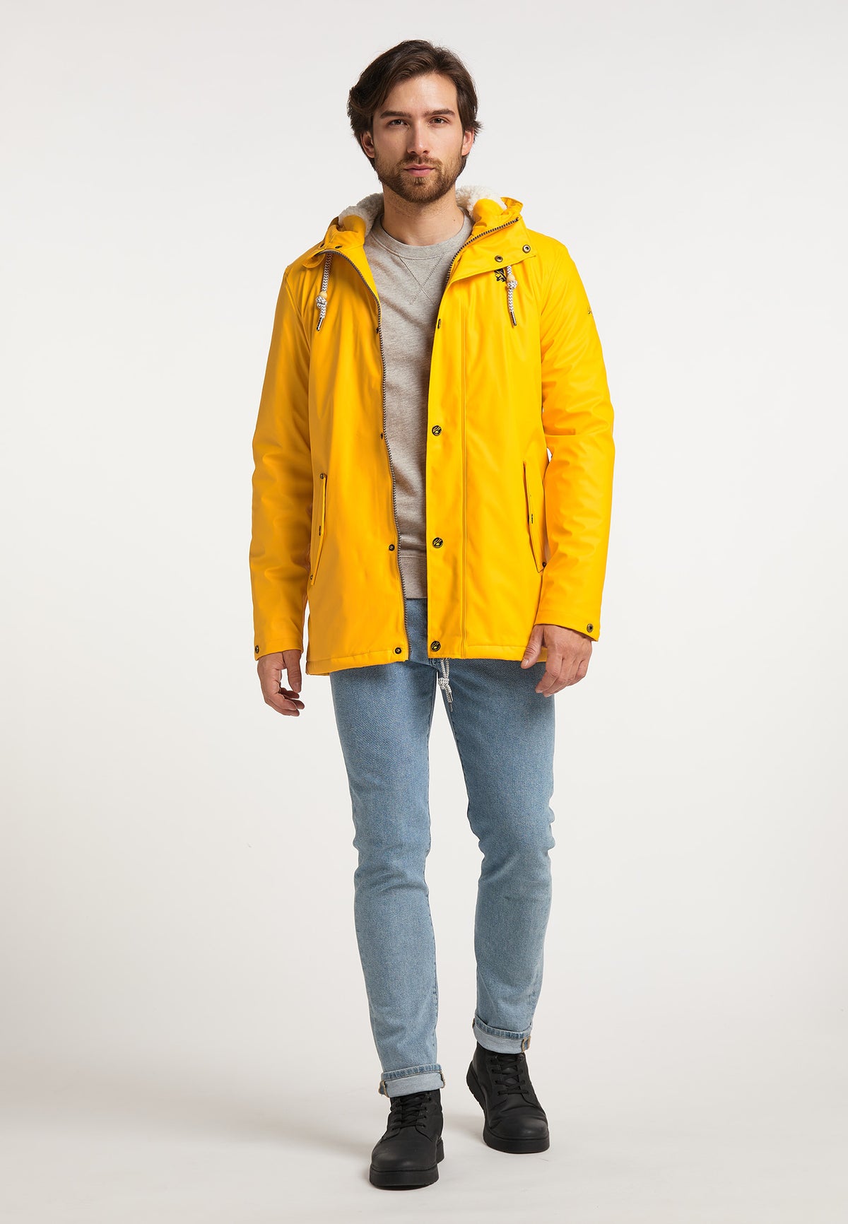 Schmuddelwedda Men's Regenjacke mit Teddyfutter