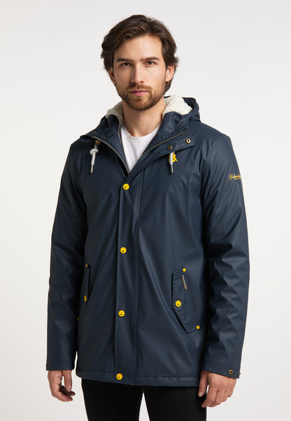 Schmuddelwedda Men's Regenjacke mit Teddyfutter