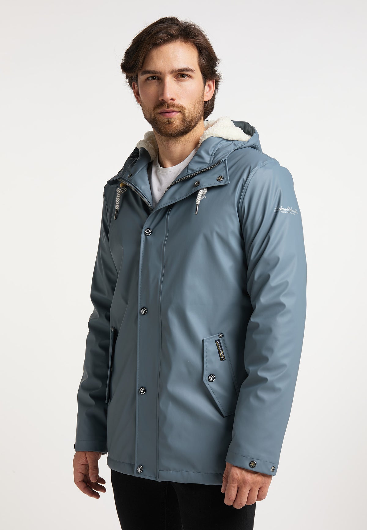 Schmuddelwedda Men's Regenjacke mit Teddyfutter