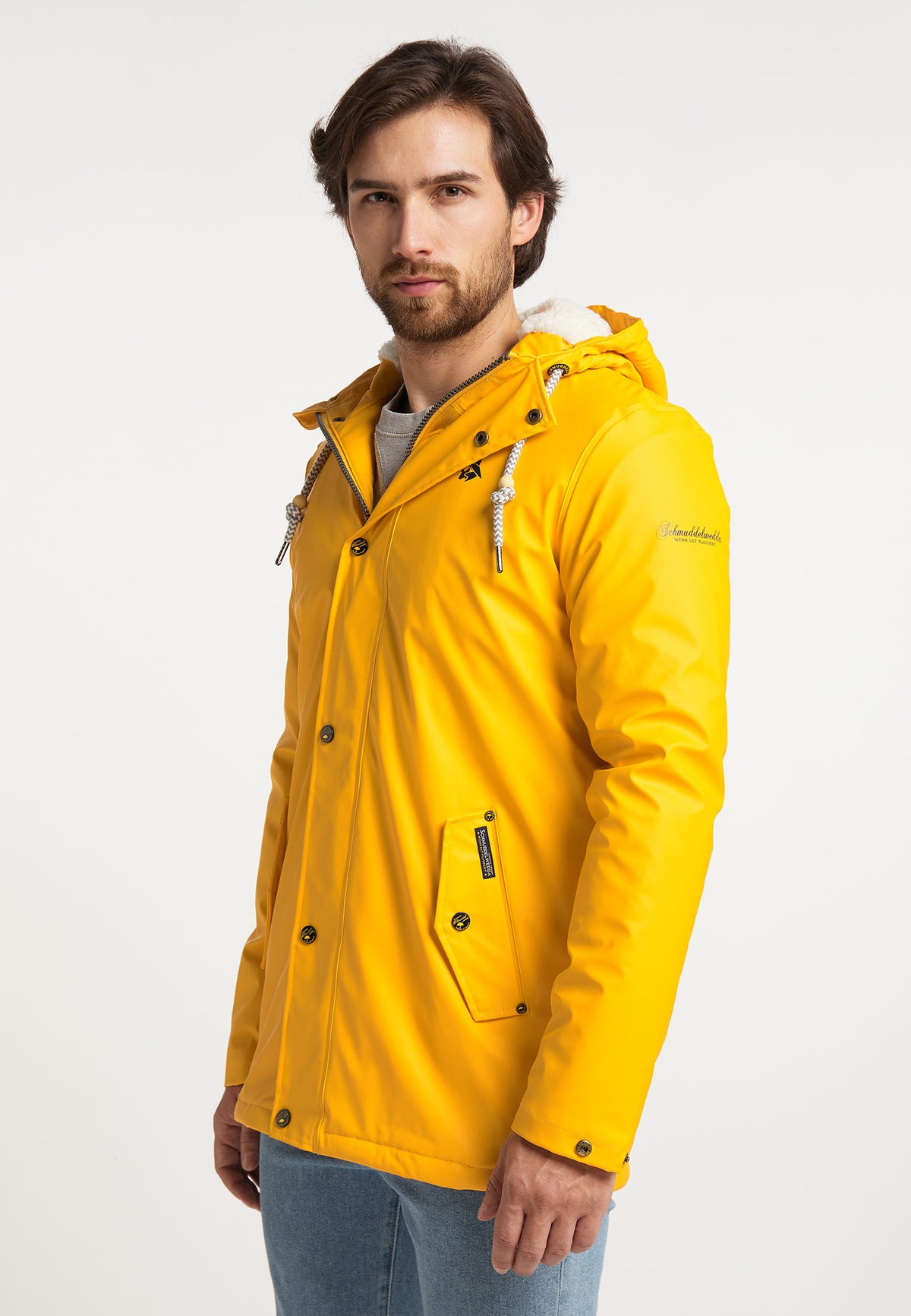 Schmuddelwedda Men's Regenjacke mit Teddyfutter