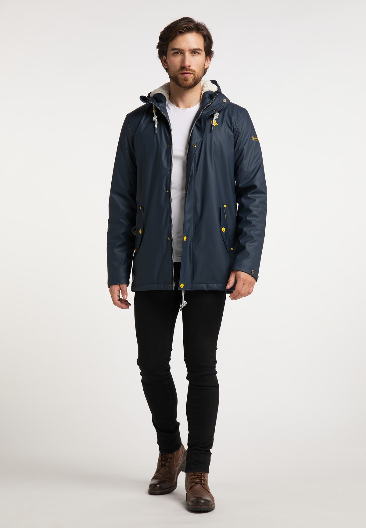 Schmuddelwedda Men's Regenjacke mit Teddyfutter