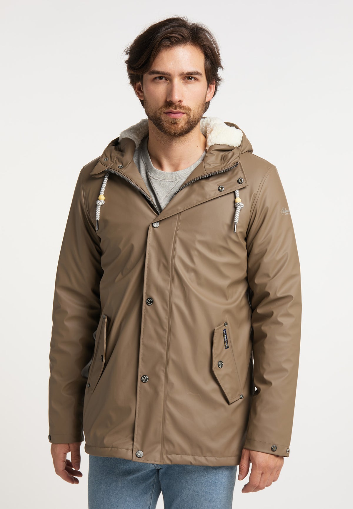 Schmuddelwedda Men's Regenjacke mit Teddyfutter