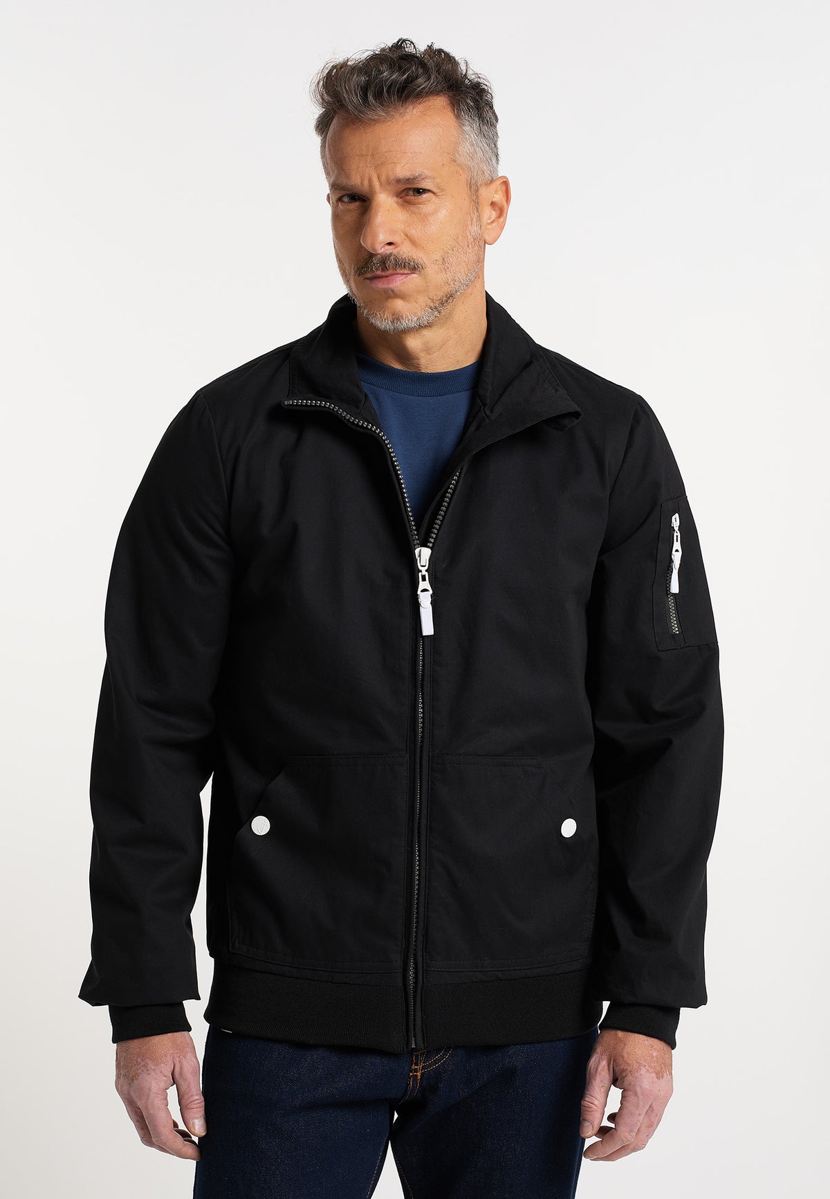 DreiMaster Maritim Herren-Übergangsjacke aus Baumwolle
