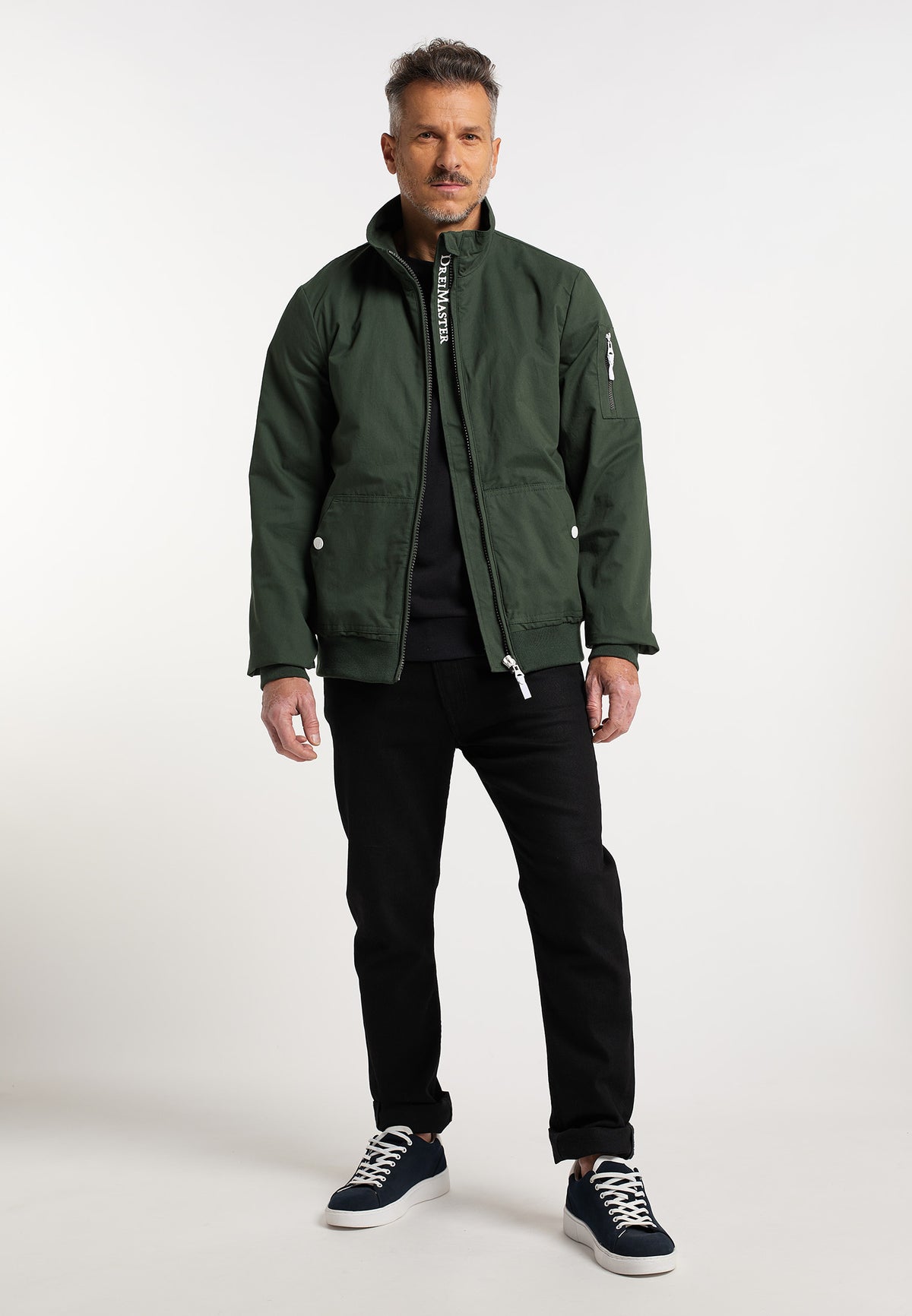 DreiMaster Maritim Herren-Übergangsjacke aus Baumwolle