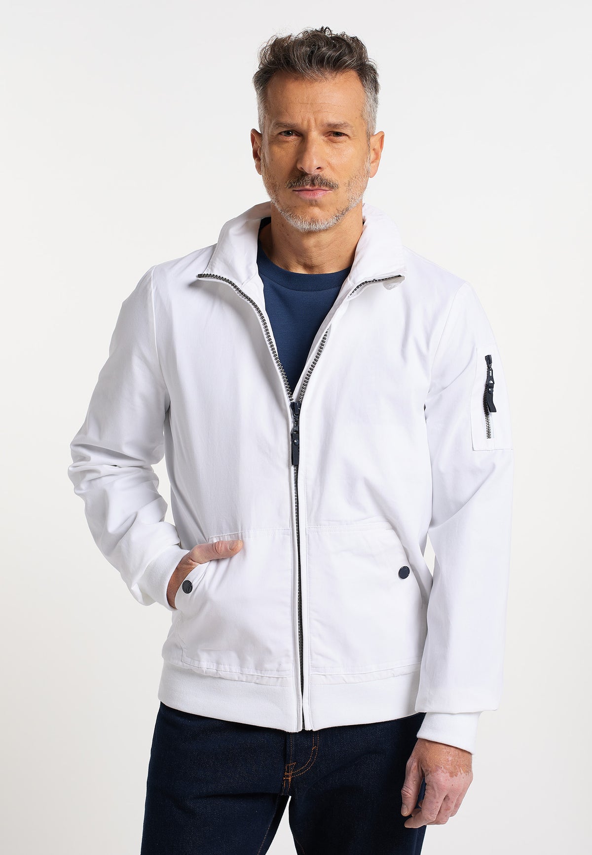 DreiMaster Maritim Herren-Übergangsjacke aus Baumwolle